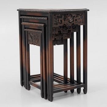 Four nesting tables, China, 20th Century.