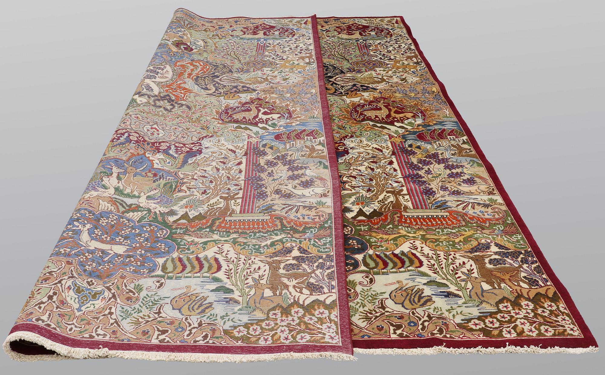 Matta, Figural Kashmar, ca 400 x 300 cm.