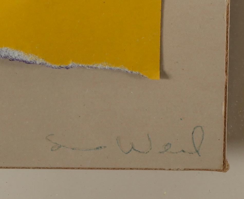 SUSAN WEIL, collage, signerad.