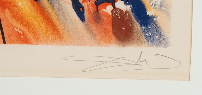 Salvador Dalí, lithograph in colour, signed and numbered 22/125.