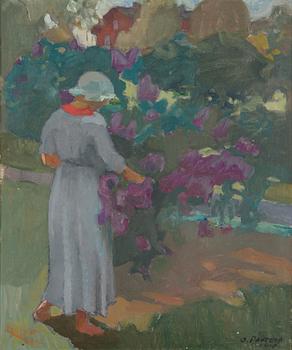 Oskari Paatela, Lady in Garden View.