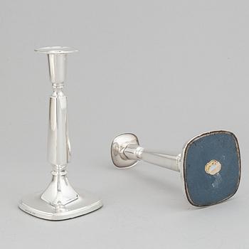Tore Eldh, four silver candlesticks, K&EC, Göteborg, 1961-70.