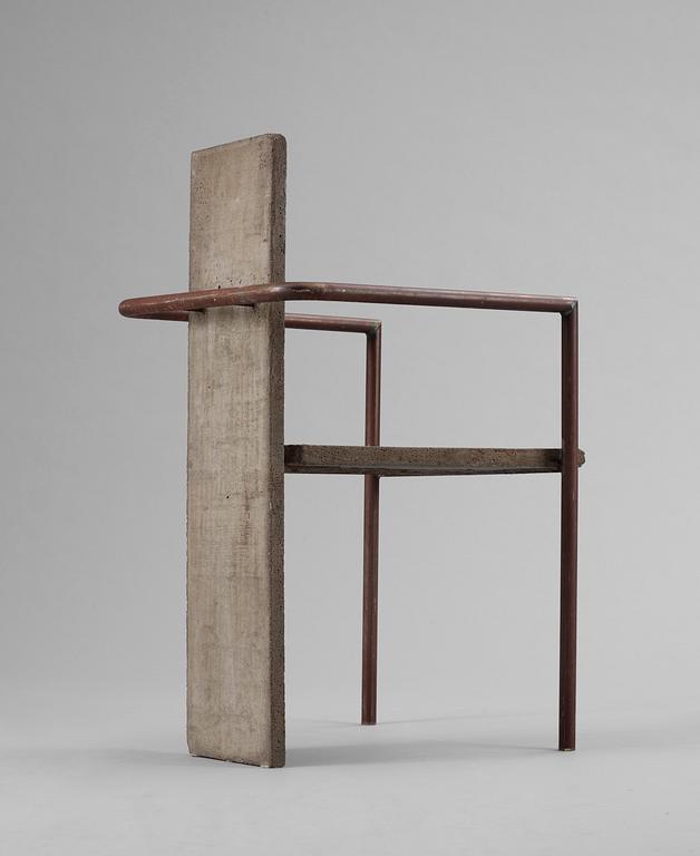 A Jonas Bohlin 'Concrete' chair by Källemo, Sweden early 1980's.