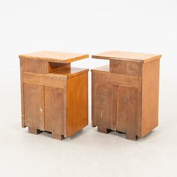 Bedside tables, a pair of Art Deco, first half of the 20th century.