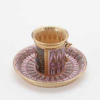 KOPP med FAT samt FAT, porslin, bland annat Sèvres, 1800-tal.