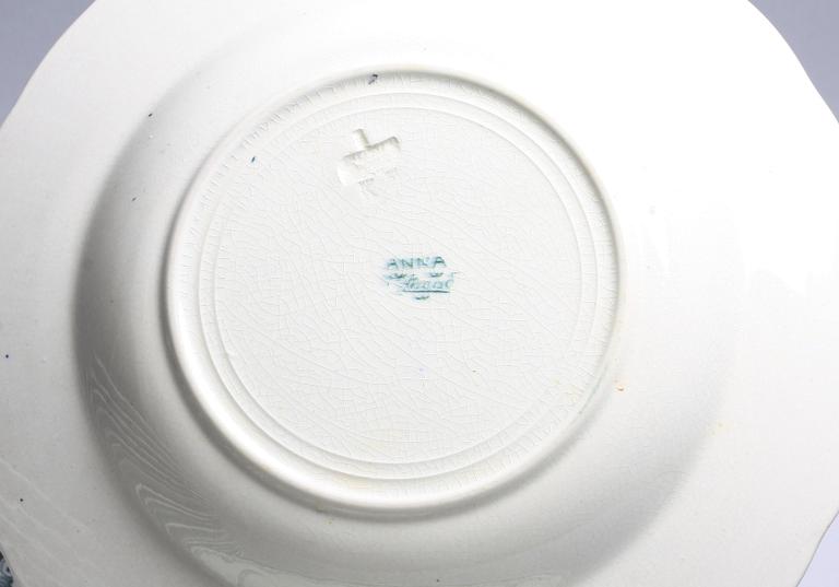 SERVISDELAR, 36 delar, flintgods, "Gröna Anna", Rörstrand.