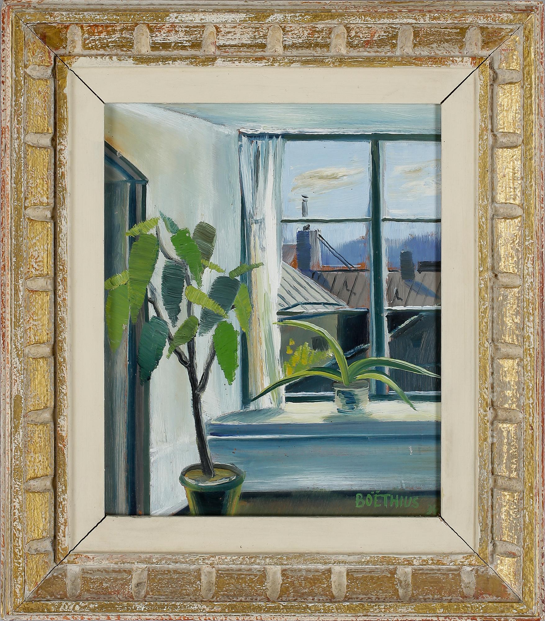 LARS BOËTHIUS, olja på pannå. Signerad och daterad 34.