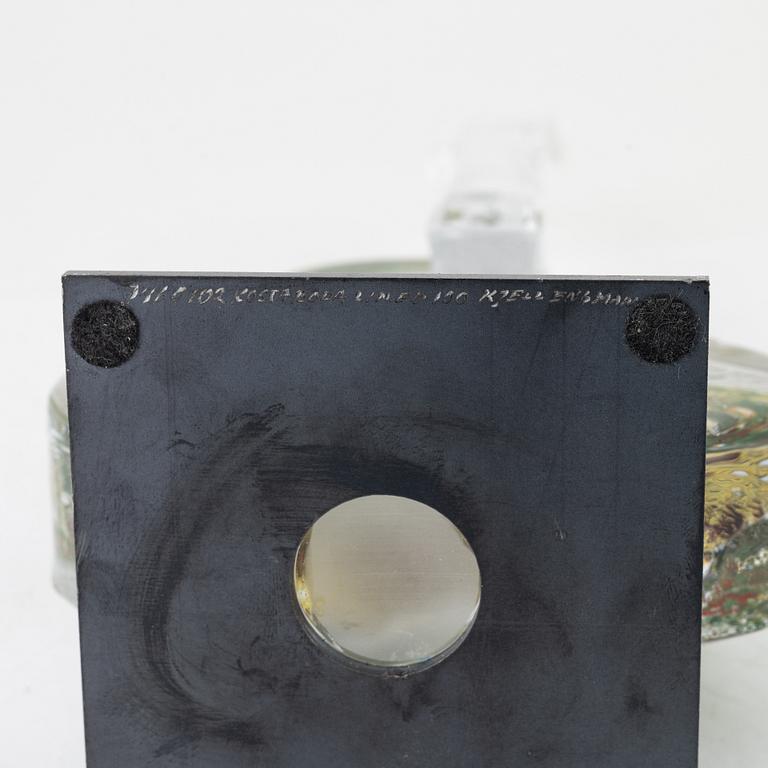 Kjell Engman, sculpture, glass, 'Guitar', Lim.Ed 100, Kosta Boda, Sweden.