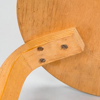 Alvar Aalto, a mid 20th century '60' stool for O.Y. Huonekalu- ja Rakennustyötehdas A.B.