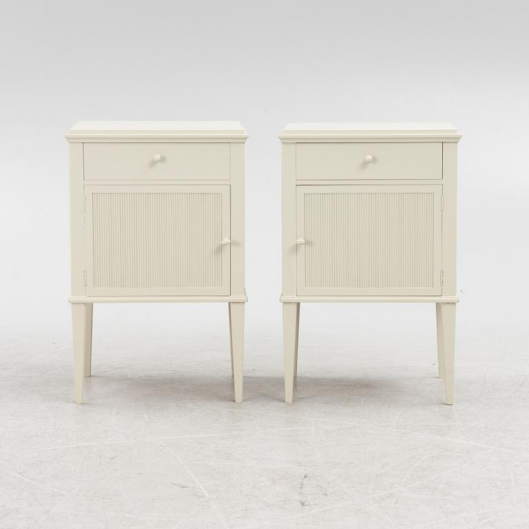 Bedside tables, a pair, Gustavian style, contemporary manufacture.