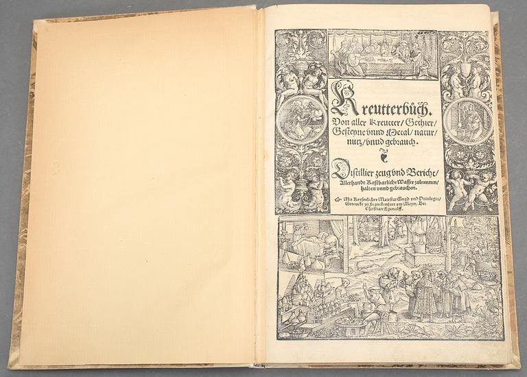 EUCHARIAS RÖSSLIN (c.1470-1526), Kreuterbuch von aller Kreuter, Gethier, Gesteine und Metal, Natur.., Frankfurt 1536.