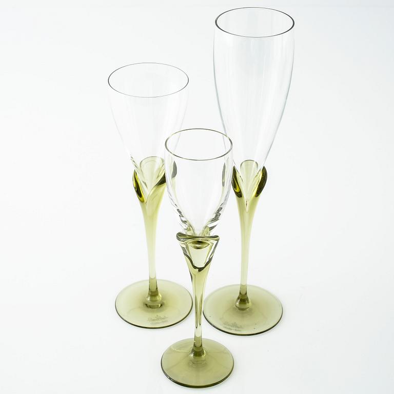 40 glasses, model "Papyrus" by Michael Böhm for Rosenthal Studioline, second half of the 20th century.