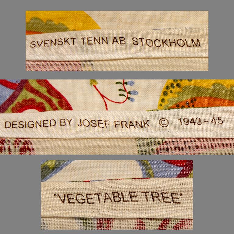 Josef Frank,  gardiner 4 våder 1900-talets andra hälft linne 222x123 cm vardera.