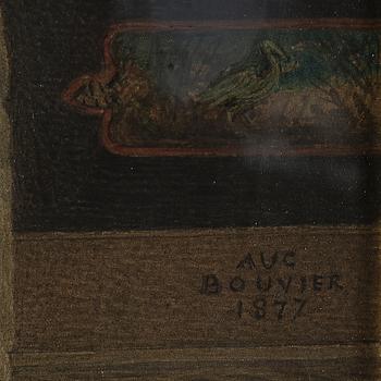 AUGUSTUS JULES BOUVIER, akvarell, bär signatur Aug Bouvier och daterad 1877.
