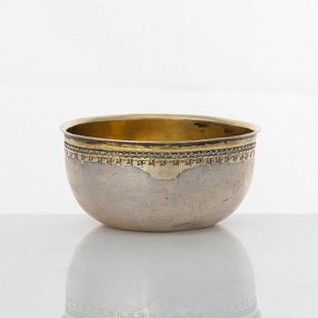 A Swedish 18th century parcel-gilt silver tumbler, mark of Christoffer Bauman, Hudiksvall 1786.