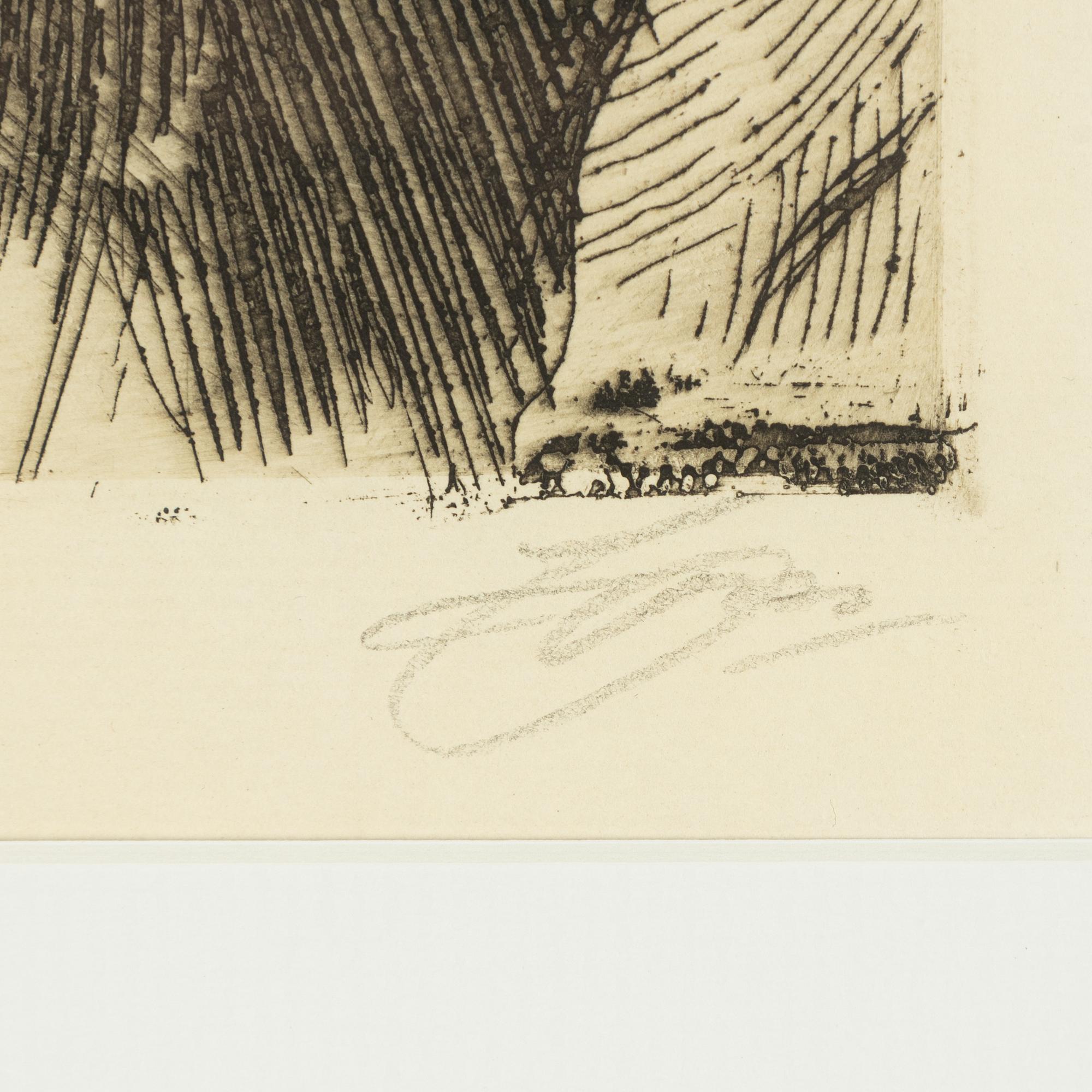 Anders Zorn, etching, 1919, signed in pencil.