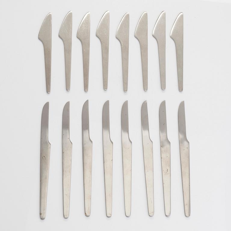 Arne Jacobsen, a 46 piece cutlery set  'AJ-bestick' A. Michelsen and Georg Jensen, Denmark.