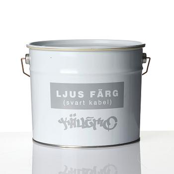 Fredrik Wretman, a "LJUS FÄRG (Svart kabel)" table lamp/light sculpture, ed. 76/360, Källemo, Värnamo, post 2005.