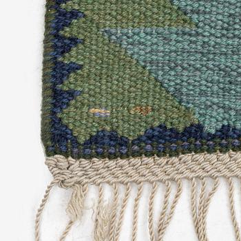 Barbro Nilsson, a 'Tånga blå',  tapestry weave carpet, c. 345 x 277 cm, signed AB MMF BN.