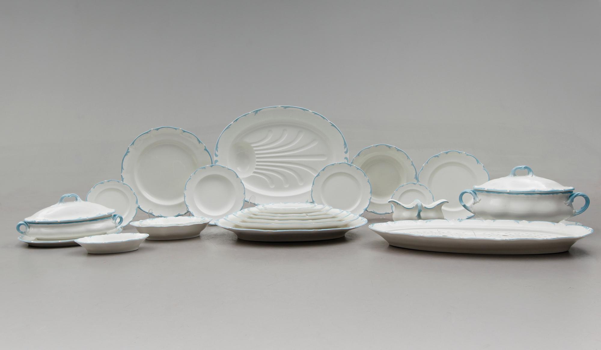 MATSERVIS, ca 252 delar, porslin, Rörstrand, omkring år 1900.