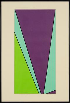 Olle Bærtling, silkscreen in colours, 1969-74, signerad HC XVII/XXV.