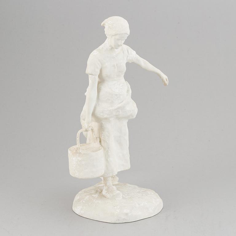Ruth Milles, plaster sculpture. Signed and dated 1906. Height 36 cm.