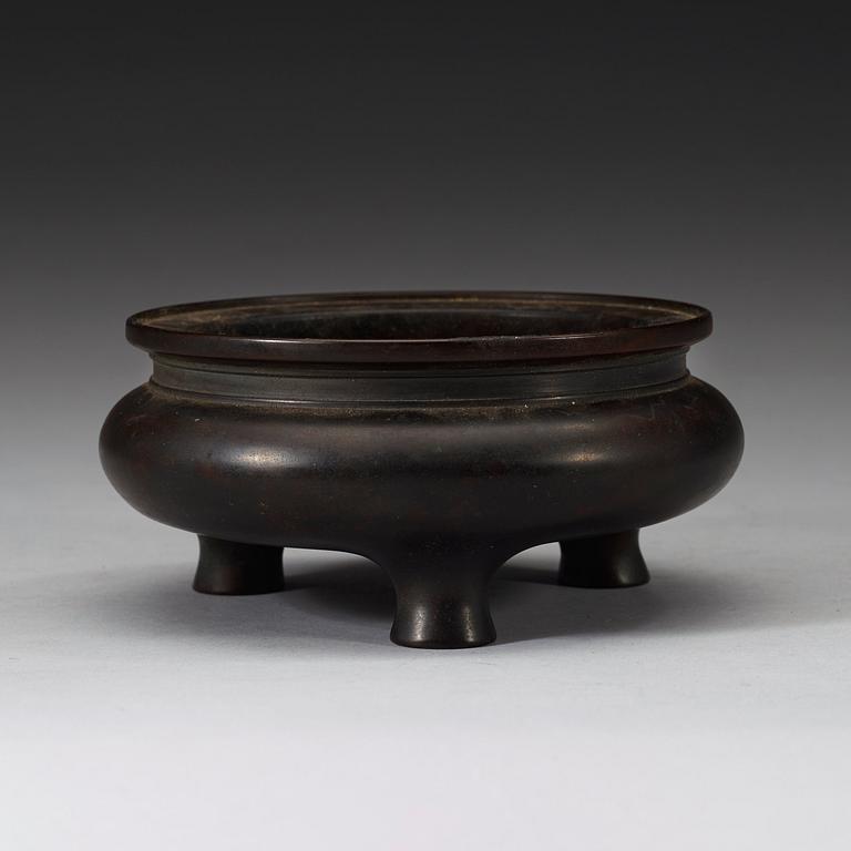 RÖKELSEKAR, brons, Qing dynastin (1644-1912).