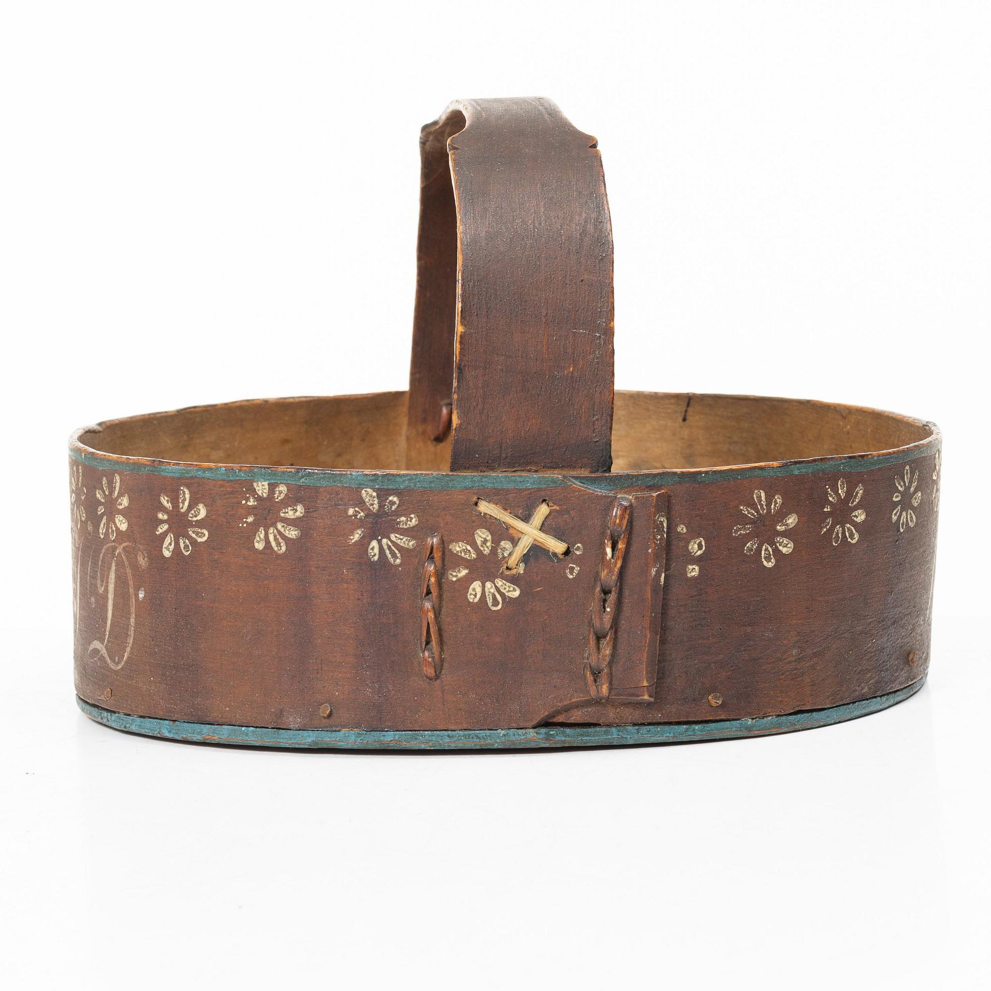 Korg, allmoge, svepteknik, 1800-tal.