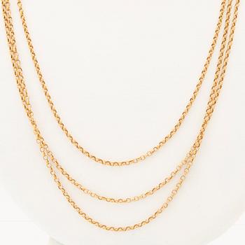 An 18K gold necklace/chain by G. Dahlgren & Co Malmo 1906.