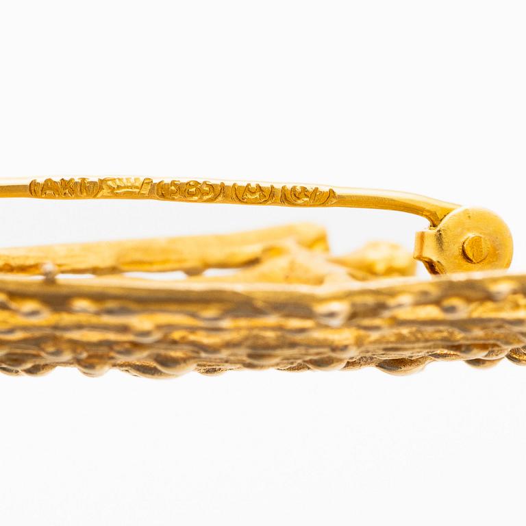Brooch 14K gold, Finland.