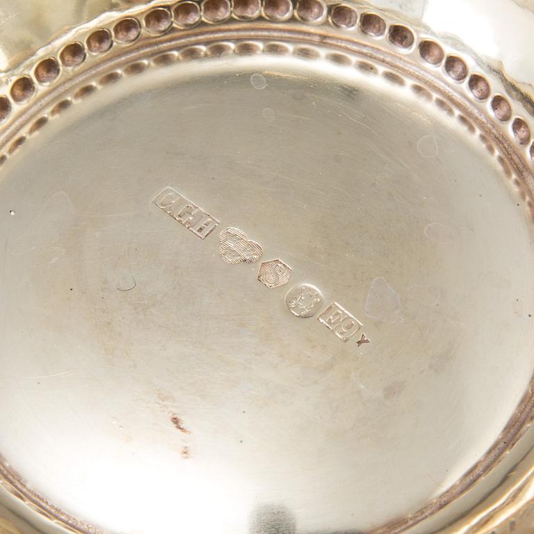 PARTI SILVER, 6 delar, bl C G Hallberg, Stockholm1955. Vikt ca 781 gram.