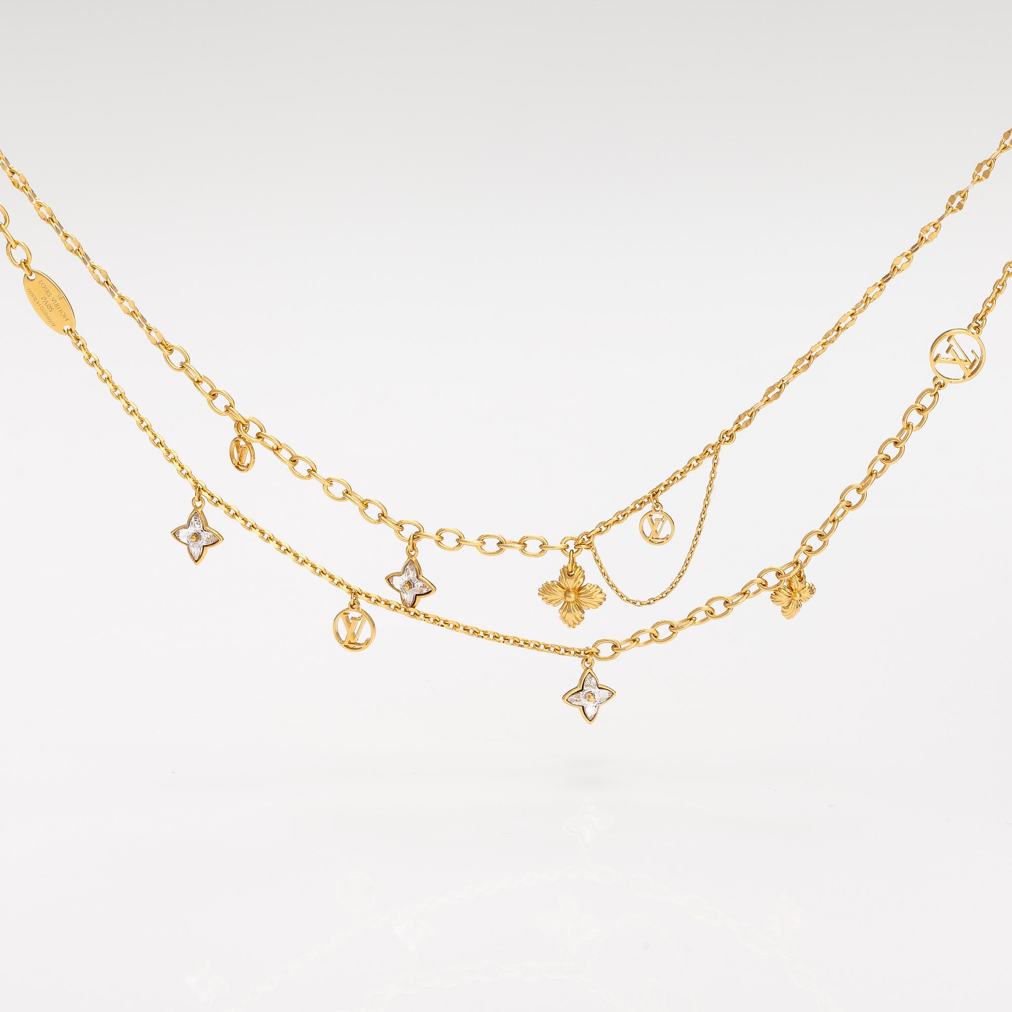Louis Vuitton, "Blooming strass" halsband. Märkt Louis Vuitton Paris, Made in Germany.