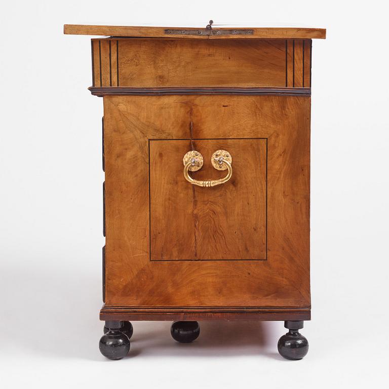 Queen Hedvig Eleonora's Ulriksdal desk, a baroque parquetry desk by royal cabinetmaker Hindrich von Hachten, 1691.