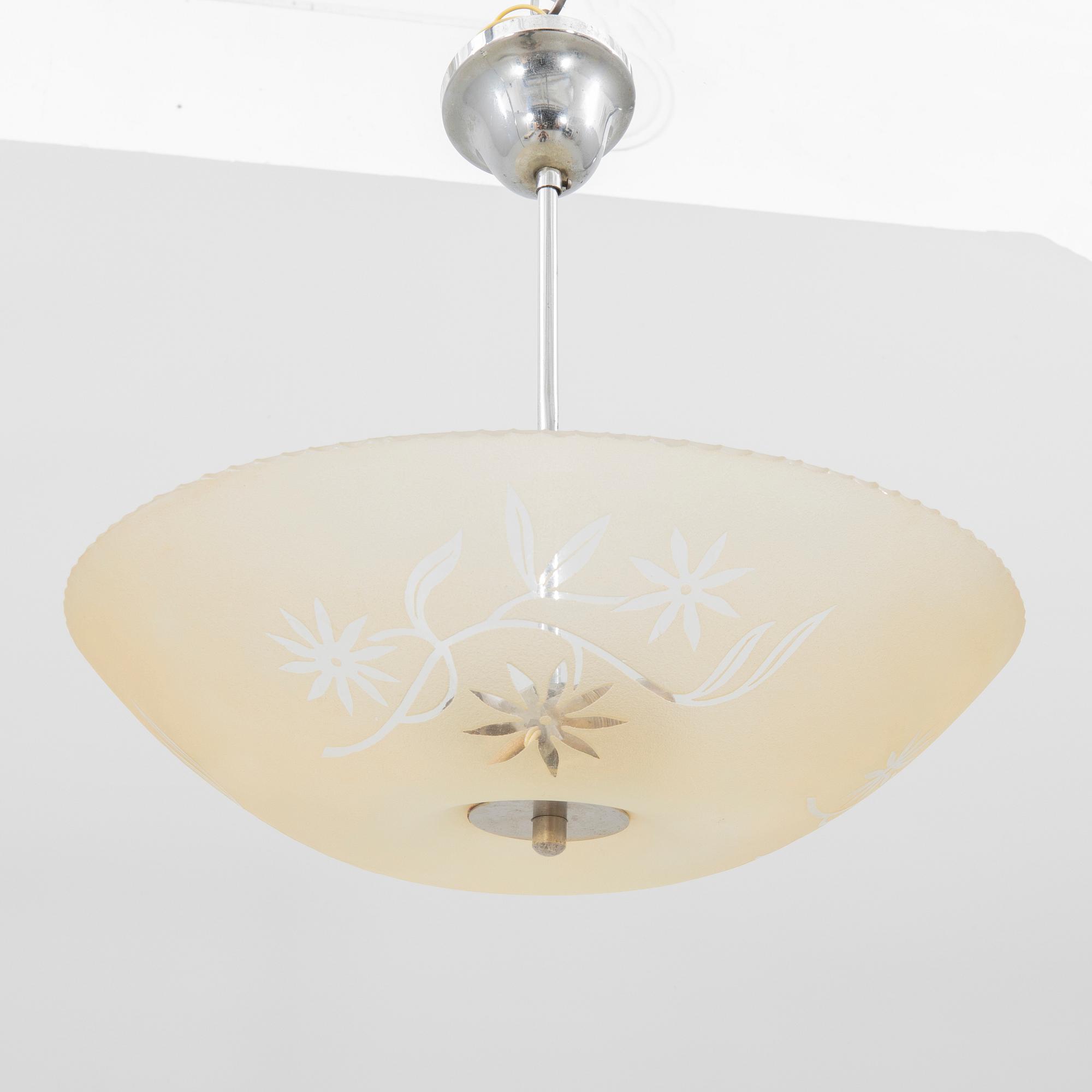 A 1940s ceiling pendant.