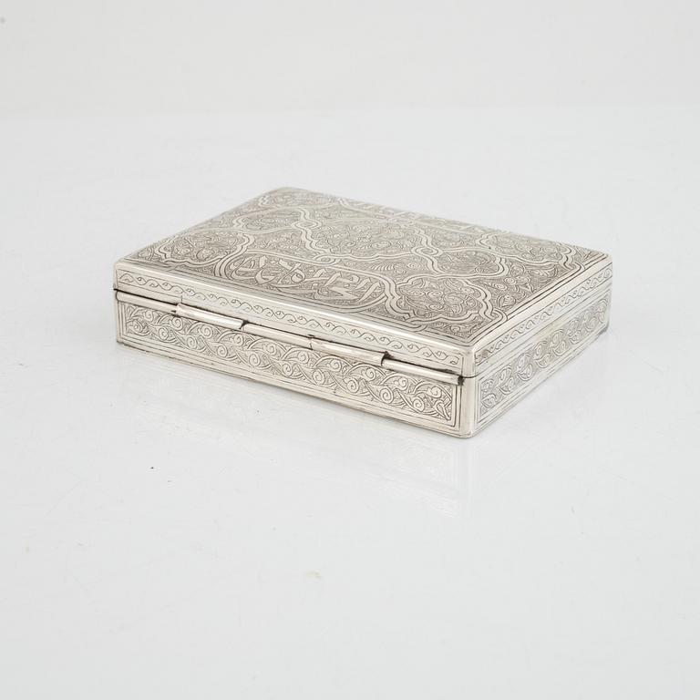 A silver cigar box, Alexandria, Egypt, 1916-1946.