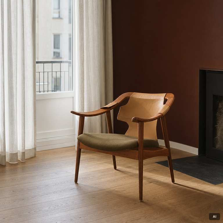Arne Tideman Ruud, A model 3050 armchair, AS Inventar, Gjövik, 1960s.