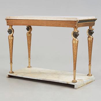 A late Gustavian early 19th century console table.