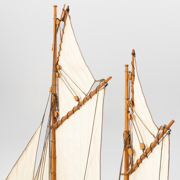 Modell av galeasen "Petter" av Orust, Lars Herngren 1990-tal.