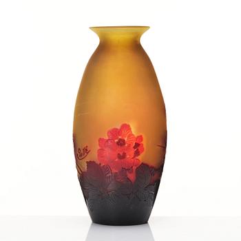 Emile Gallé, an Art Nouveau cameo glass vase, Nancy France.