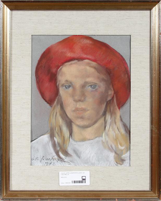 LOTTE LASERSTEIN, pastell, sign o dat 1982.