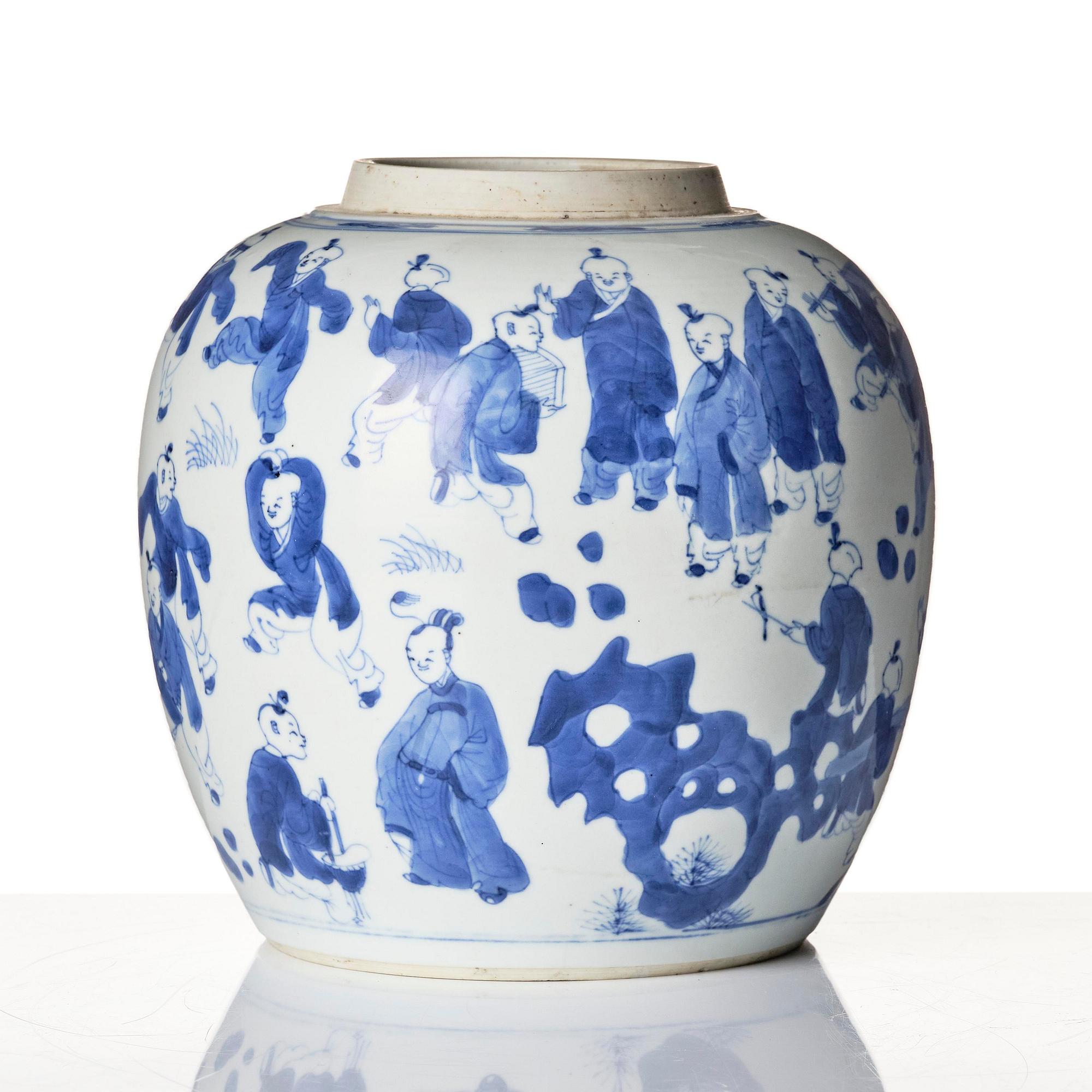 Bojan, porslin. Qingdynastin, Kangxi (1662-1722).