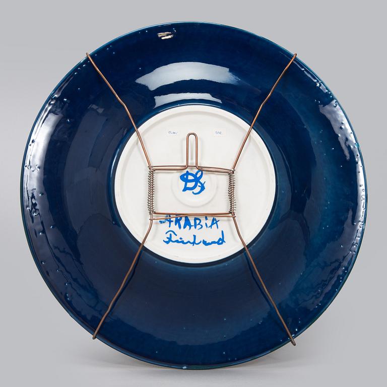 Dorrit von Fieandt, skålfat, keramik, signerad DF Arabia Finland.