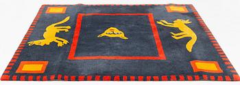 Ulrica Hydman-Vallien, a 'Cat' carpet, Kinnasand, limited edition, Nr, 76/100, ca 200 x 200 cm.