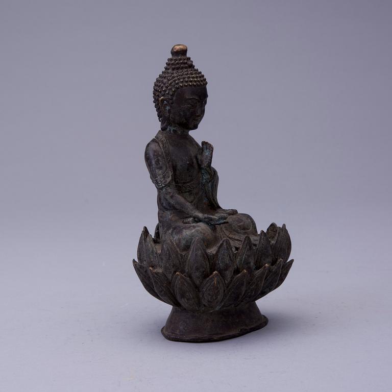 BUDDHA, skulptur, mässing, Kina / Tibet, 1900-tal.