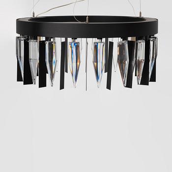 Lena Bergström, a 'Prismo' ceiling lamp, Orrefors & Zero, 2007.