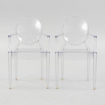 Philippe Starck, stolar, 6 st, "Louis Ghost", Kartell, Italien.