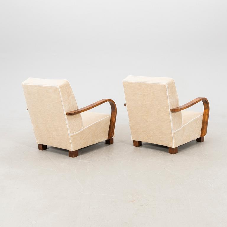 Armchairs, a pair of Art Deco, first half of the 20th century.