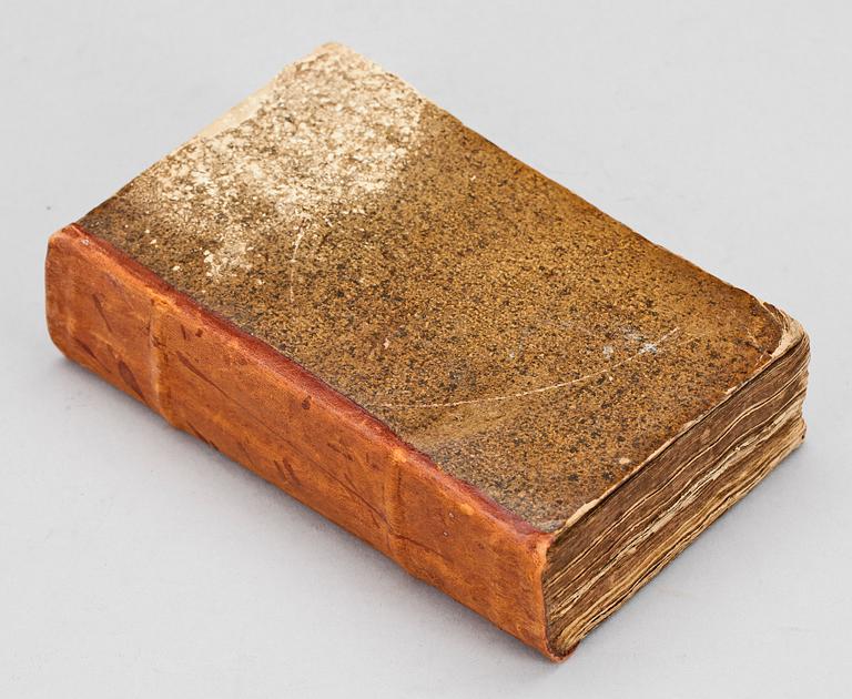 KOKBOK, "Hjelpreda i hushållningen för unga fruentimber" av Cajsa Warg, 5:e upplagan, Stockholm 1770.