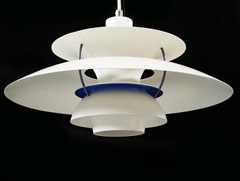 TAKLAMPA, "PH-lampa", design Poul Henningsen för Louis Poulsen, 1900-talets fjärde kvartal. Höjd ca 30 cm.