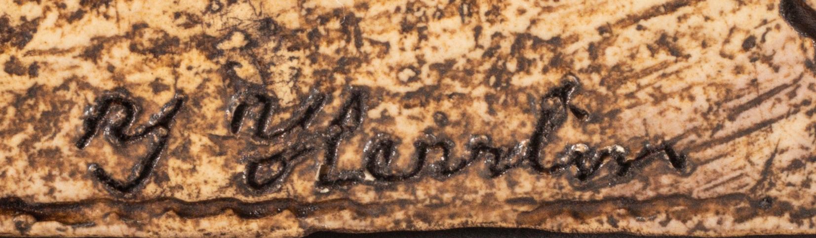 Ingrid Herrlin, skulptur, keramik, signerad.